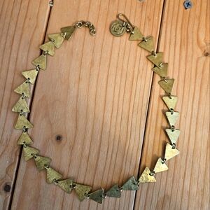 SOKO brass triangle necklace